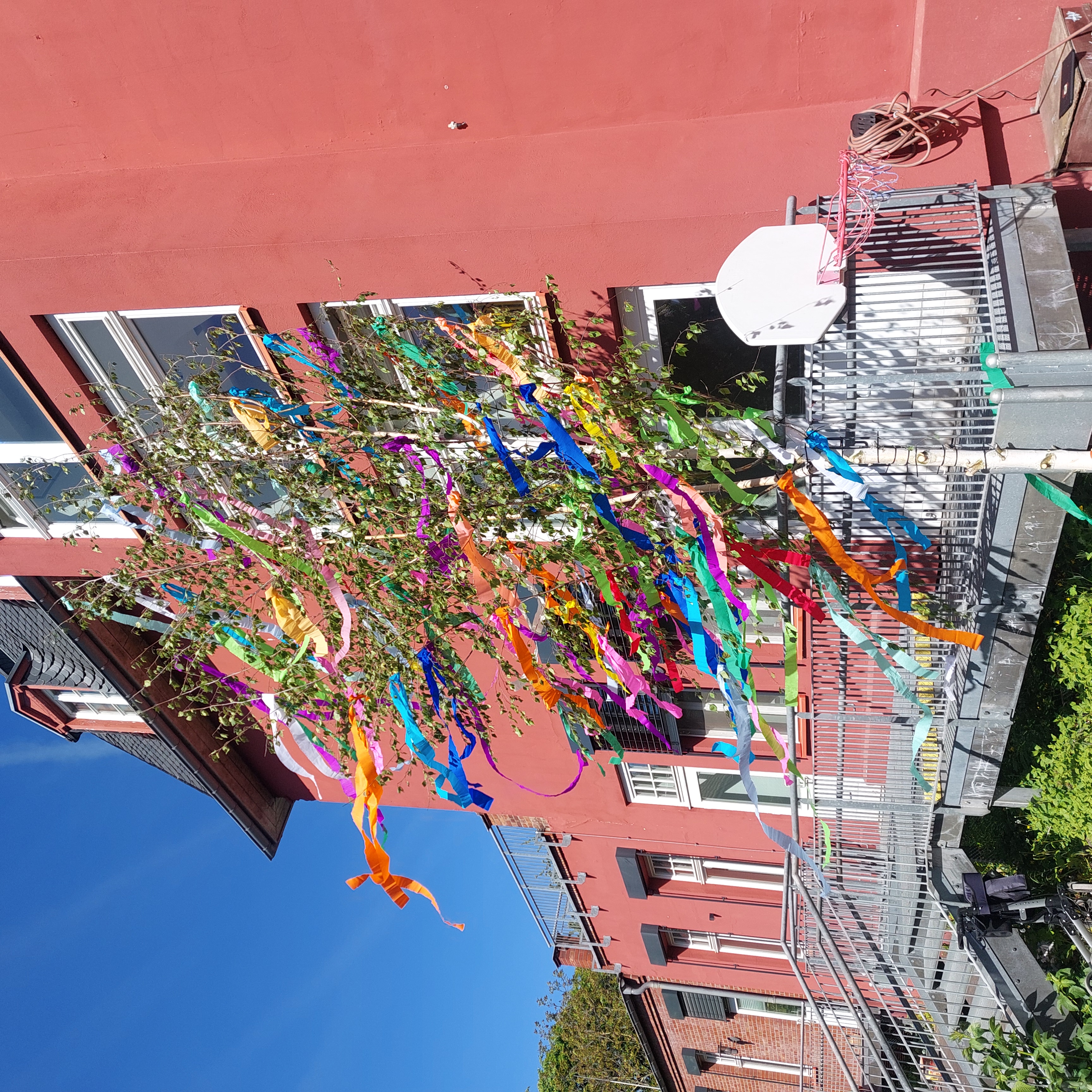 Kita an der alten Zuckerfabrik, unser Maibaum